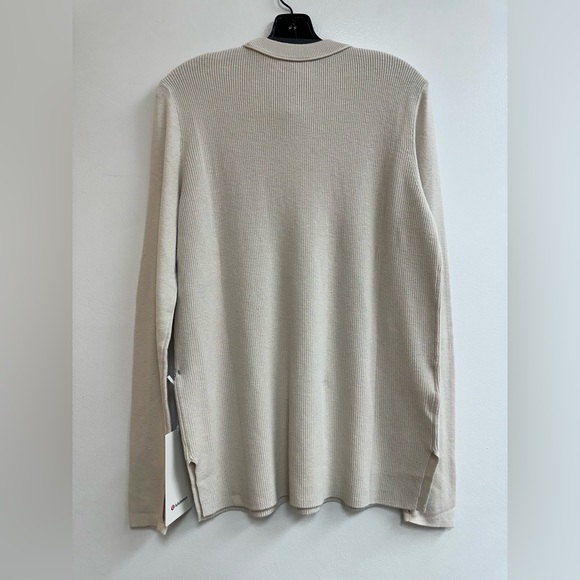 LuluLemon Take It All In Cotton-Blend Sweater in White Opal - Picture 4 of 10